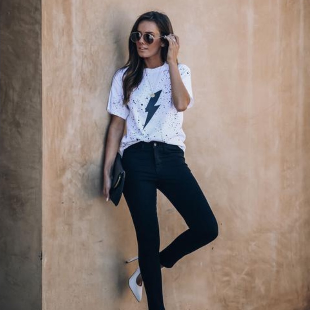 Vici Splatter and Bolt cotton tee